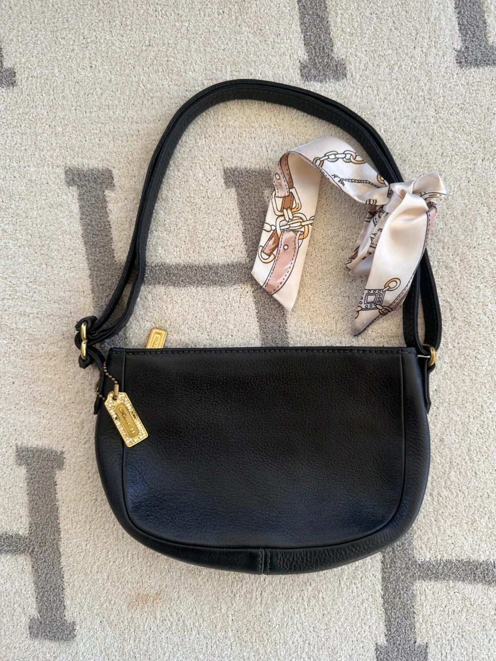 Coach Black Leather Coach vintage 1997 wendie bag
